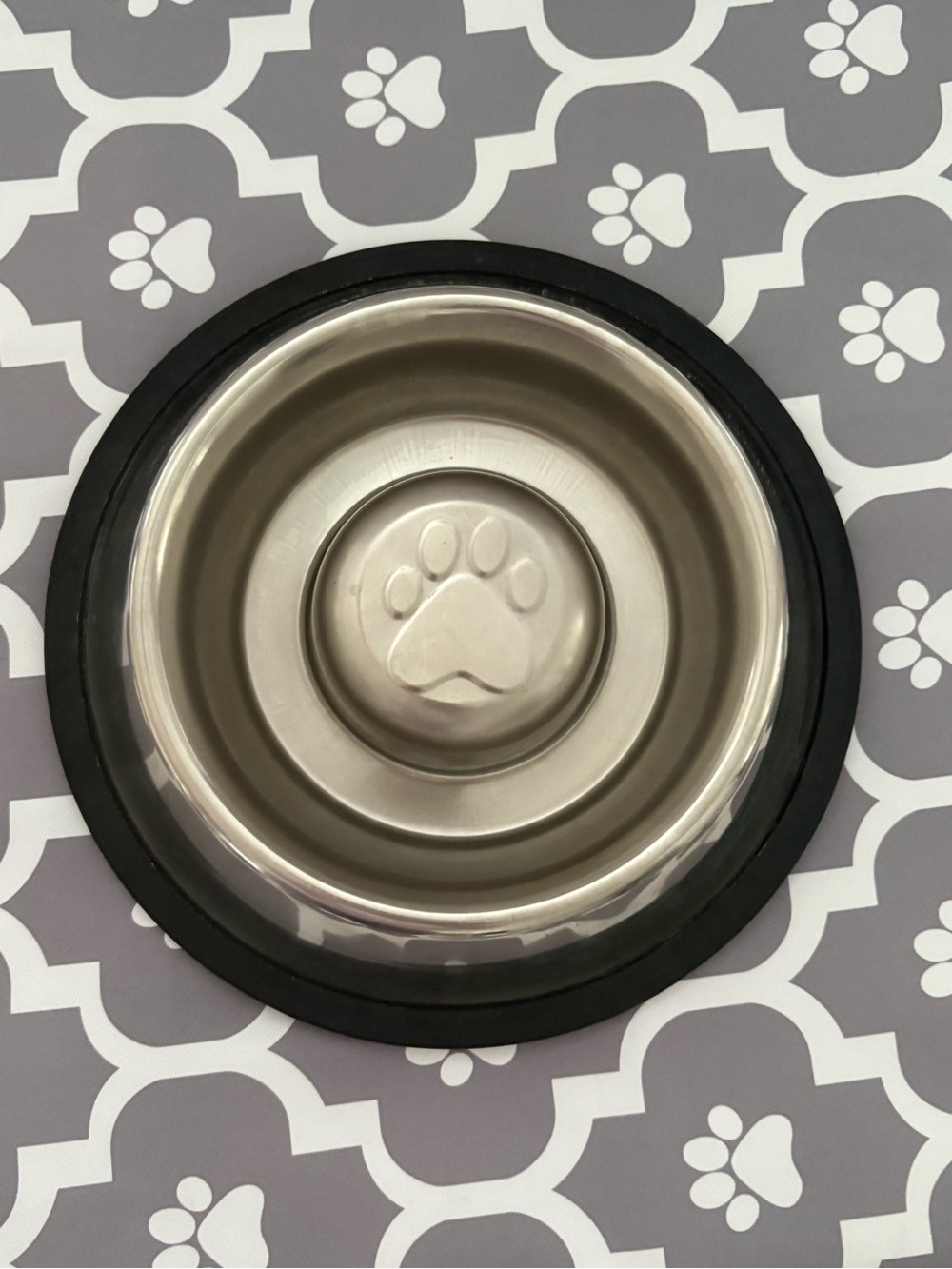 Neater Pets Non-Skid Non-Tip Stainless Steel Slow Feeder Dog Bowl, 2-cup